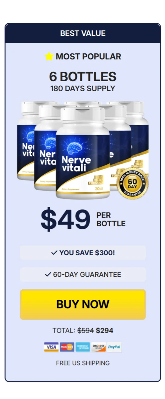 NerveVitali™ 6 bottles pricing